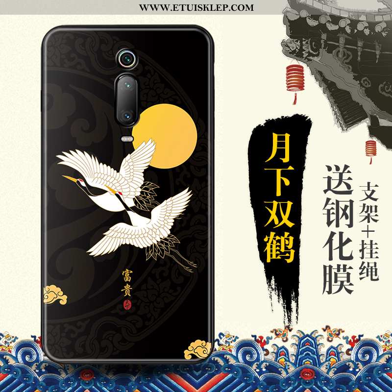 Obudowa Xiaomi Mi 9t Trendy Telefon Komórkowy Etui Czerwony Chiński Styl Futerał Relief Dyskont