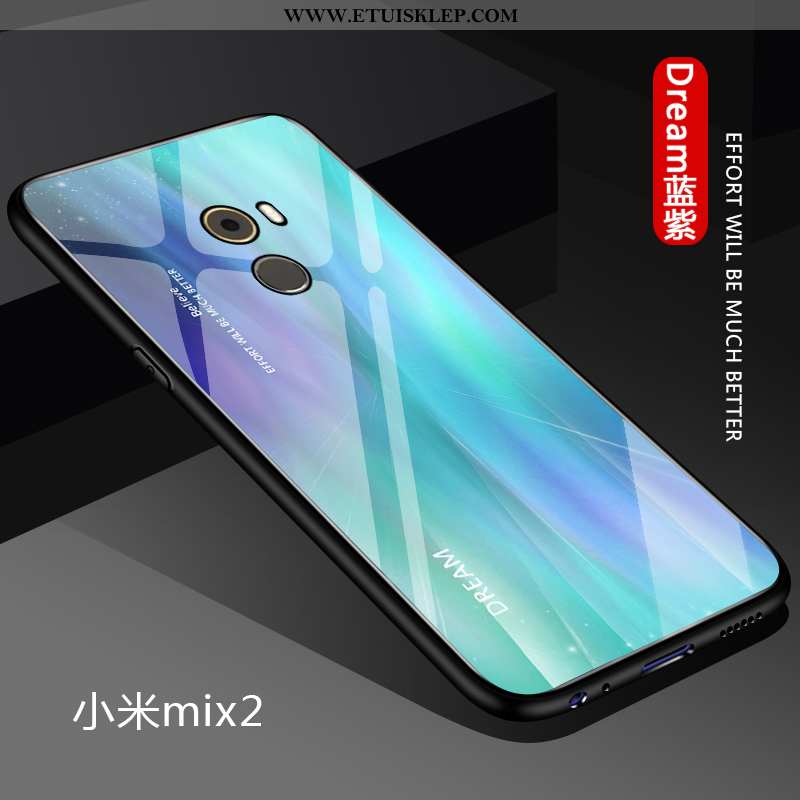 Obudowa Xiaomi Mi Mix 2 Szkło Trudno Niebieski Proste Futerał Telefon Komórkowy Silikonowe Tanie