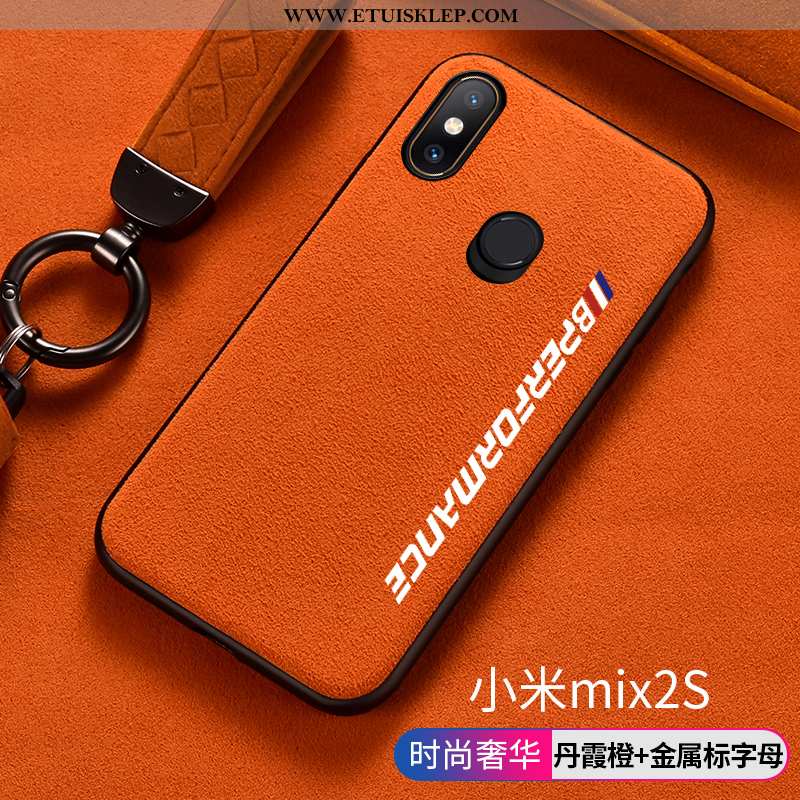 Obudowa Xiaomi Mi Mix 2s Zamszowe Mały Ochraniacz Pomarańczowy Futerał Antypoślizgowe Telefon Komórk
