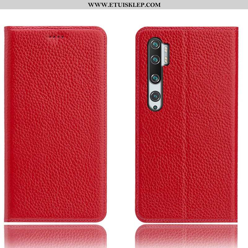Obudowa Xiaomi Mi Note 10 Skórzane Etui Mały Telefon Komórkowy Anti-fall Czarny Czerwony Tani