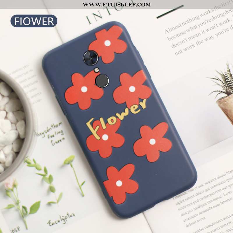 Obudowa Xiaomi Redmi 5 Cienkie Futerał Kwiaty Czerwony Super Ciemno Niebieski Etui Sprzedam