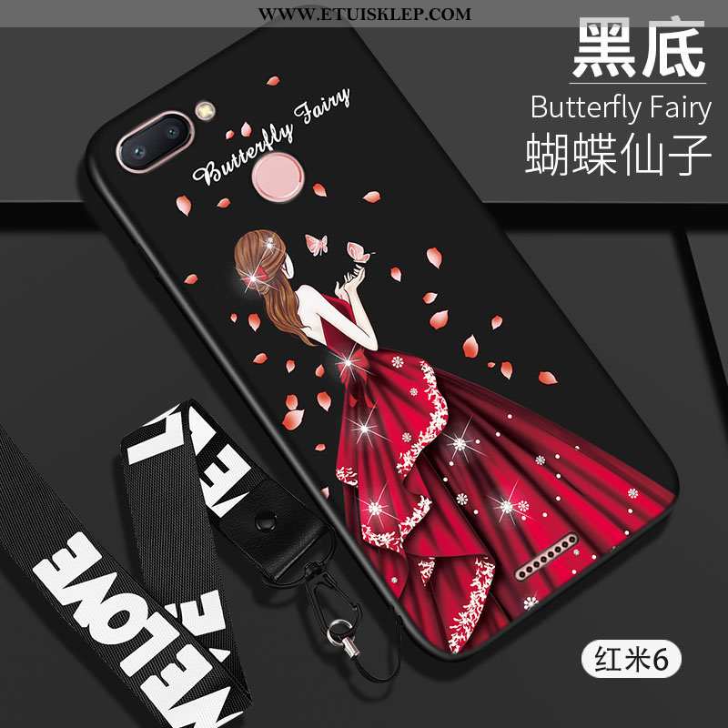 Obudowa Xiaomi Redmi 6 Trendy Telefon Komórkowy Moda Futerał Czerwony Etui Wiszące Ozdoby Tani