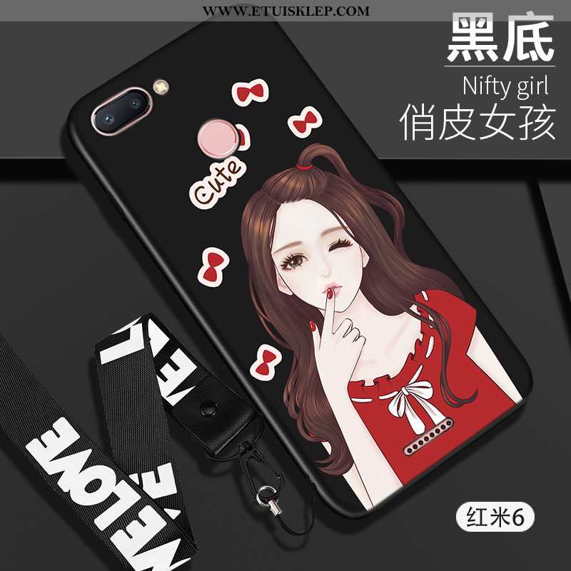 Obudowa Xiaomi Redmi 6 Trendy Telefon Komórkowy Moda Futerał Czerwony Etui Wiszące Ozdoby Tani