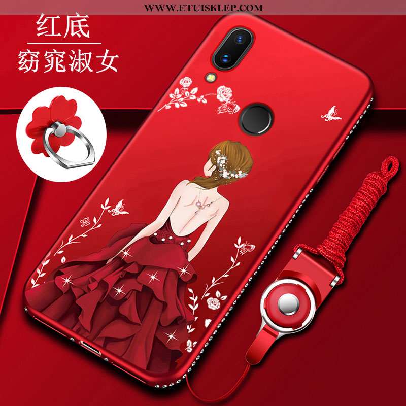 Obudowa Xiaomi Redmi 7 Nubuku Futerał Czerwony Netto Trendy Czerwony Cienkie Silikonowe Dyskont