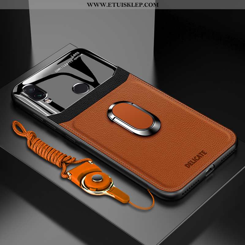 Obudowa Xiaomi Redmi 7 Trendy Skórzane Etui Telefon Komórkowy Futerał Mały Ring Szkło Tanie