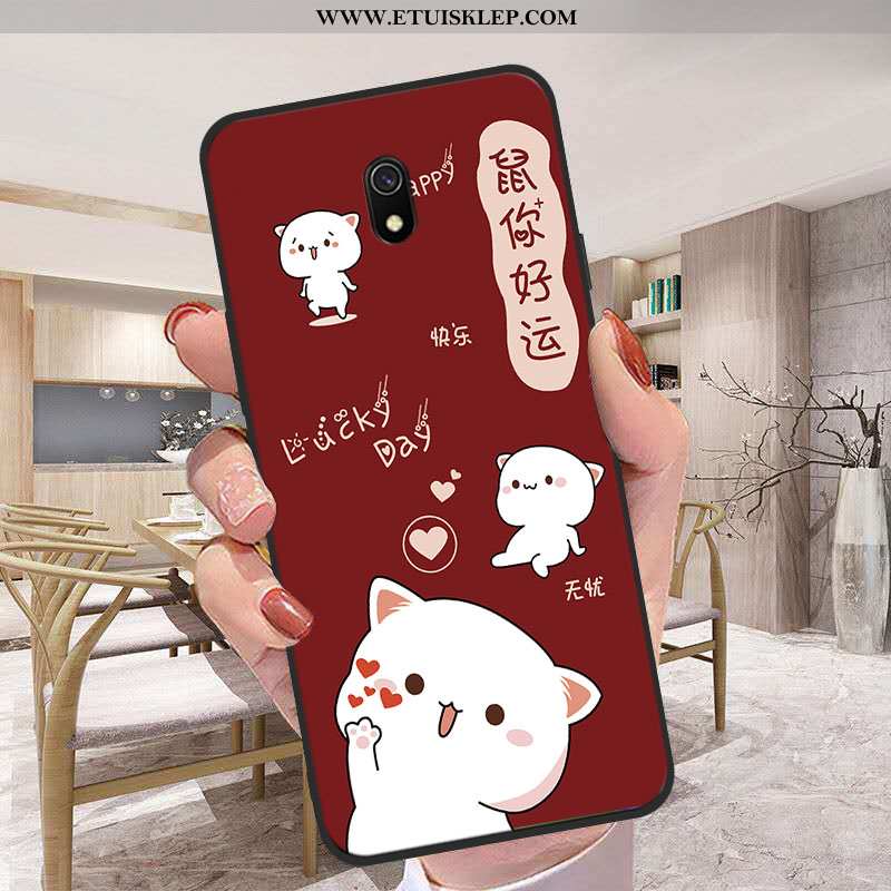 Obudowa Xiaomi Redmi 8a Kreskówka Miękki Czerwony Netto Telefon Komórkowy Futerał Mały Silikonowe Ku