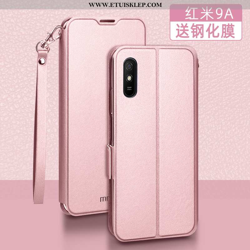 Obudowa Xiaomi Redmi 9a Miękki Skórzane Etui Trendy All Inclusive Czerwony Telefon Komórkowy Sprzeda