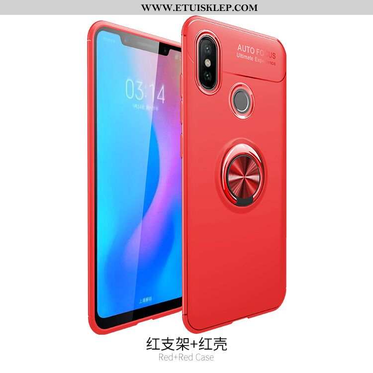 Obudowa Xiaomi Redmi Note 6 Pro Futerał Na Pokładzie Mały Czerwony Magnetyzm Telefon Komórkowy Czarn