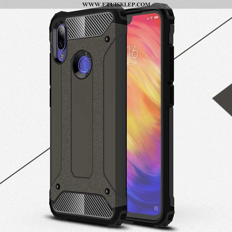 Obudowa Xiaomi Redmi Note 7 Nubuku Dla Grubych Biały Futerał Telefon Komórkowy Etui All Inclusive Of