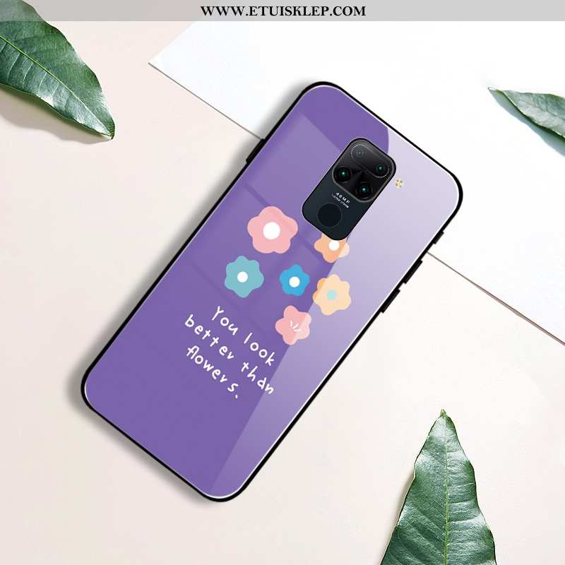 Obudowa Xiaomi Redmi Note 9 Cienkie Anti-fall Mały Etui Purpurowy Trudno Kwiaty Kupię