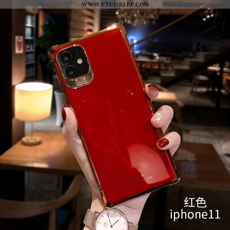 Obudowa iPhone 11 Miękki Futerał Wysoki Koniec Telefon Komórkowy Etui Czerwony Netto Luksusowy Sklep