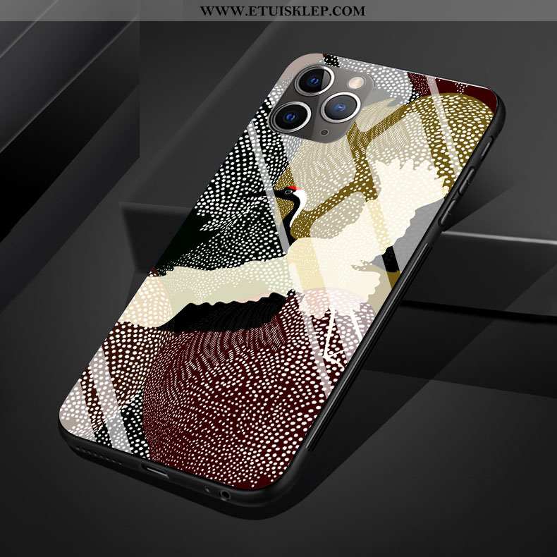 Obudowa iPhone 11 Pro Max Szkło Telefon Komórkowy Niebieski Sztuka Futerał Crane Oryginalny Dyskont
