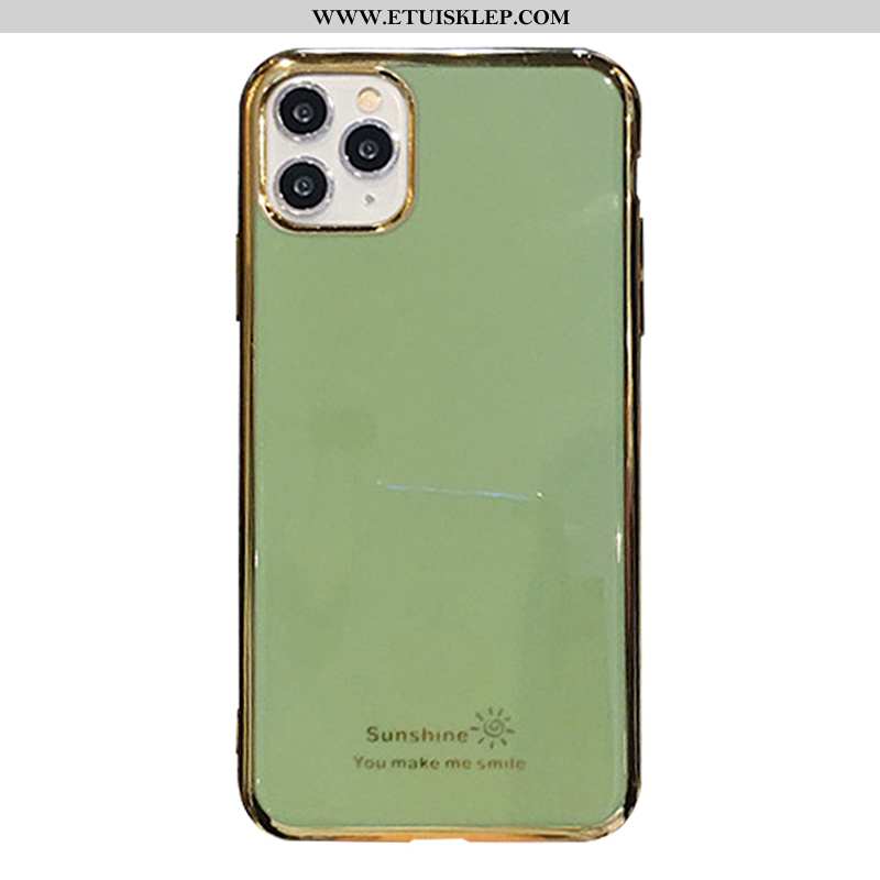 Obudowa iPhone 11 Pro Miękki Granica Anti-fall Zielony Telefon Komórkowy Jednolity Kolor Futerał Tan