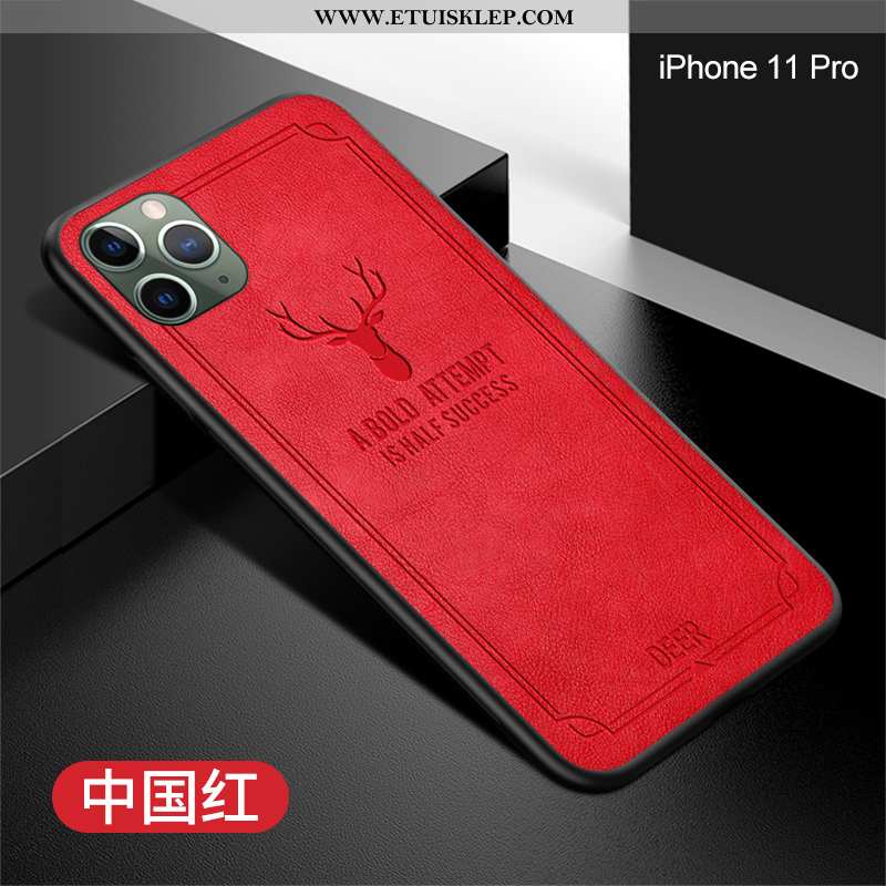 Obudowa iPhone 11 Pro Miękki Ochraniacz Trendy Cienkie Etui Telefon Komórkowy Czerwony Tani