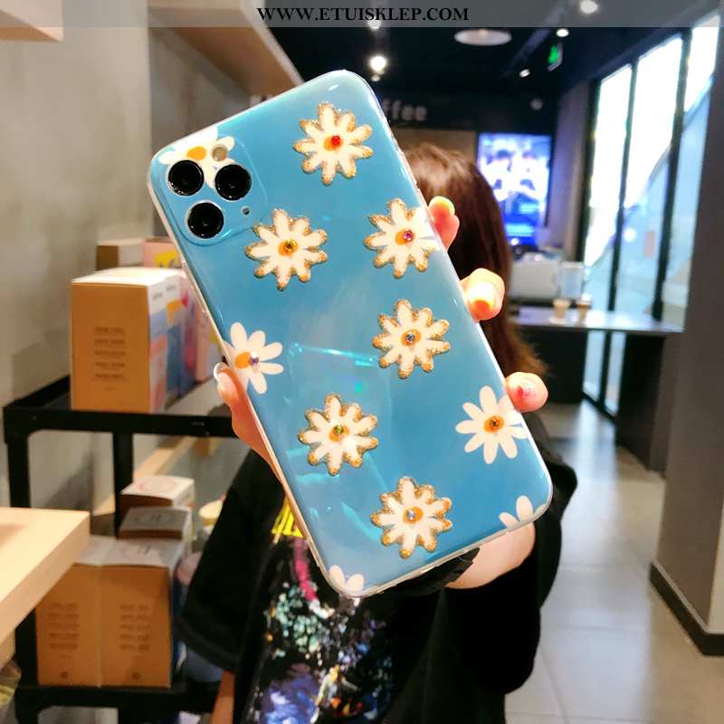 Obudowa iPhone 11 Pro Rhinestone Etui Kwiaty Telefon Komórkowy Futerał Anti-fall All Inclusive Sprze