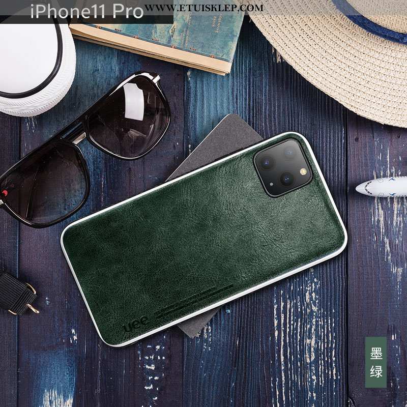 Obudowa iPhone 11 Pro Trendy Anti-fall Prawdziwa Skóra Wysoki Koniec Nowy Czerwony Futerał Sklep