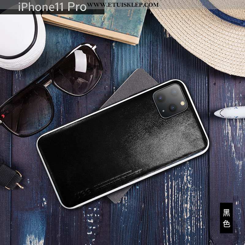 Obudowa iPhone 11 Pro Trendy Anti-fall Prawdziwa Skóra Wysoki Koniec Nowy Czerwony Futerał Sklep