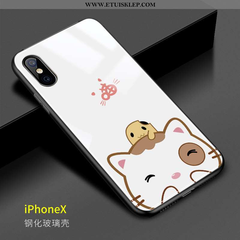 Obudowa iPhone X Szkło Piękny Świeży Kotek Bunny Serce Futerał Na Sprzedaż