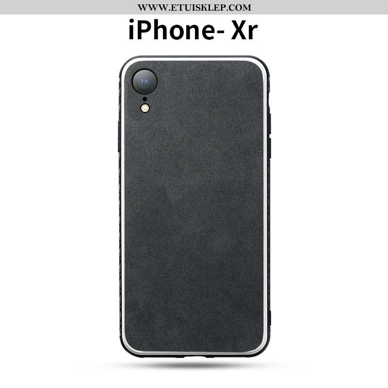 Obudowa iPhone Xr Trendy Anti-fall Nubuku Silikonowe Czerwony Netto Bicolored Skórzane Etui Tanie