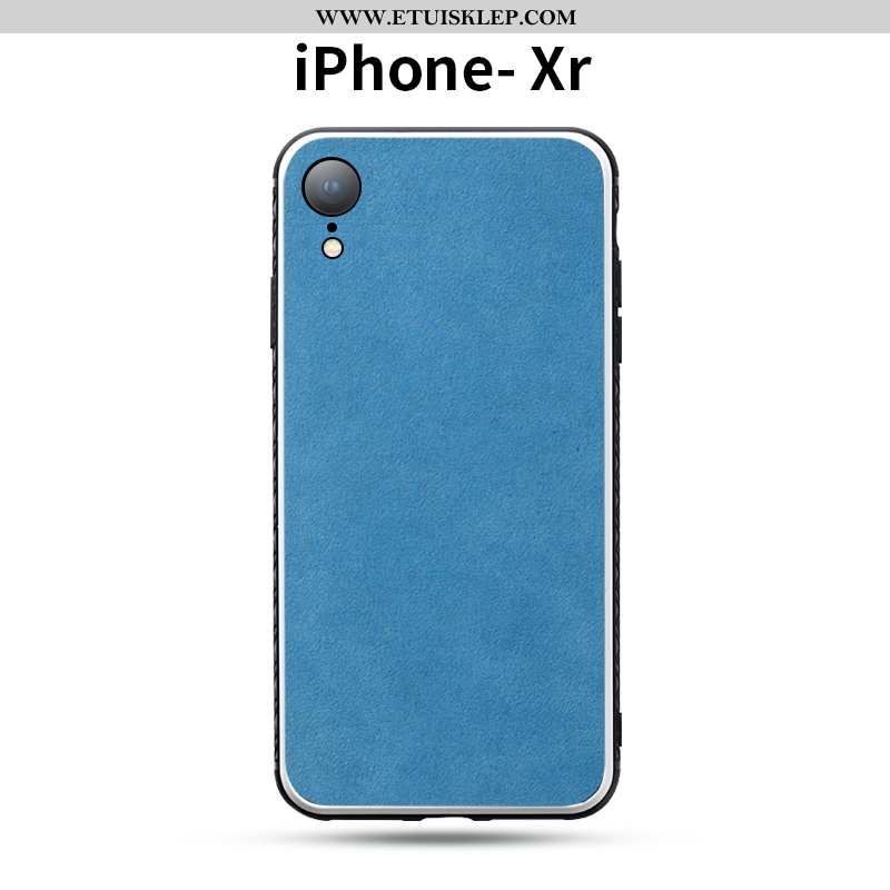 Obudowa iPhone Xr Trendy Anti-fall Nubuku Silikonowe Czerwony Netto Bicolored Skórzane Etui Tanie