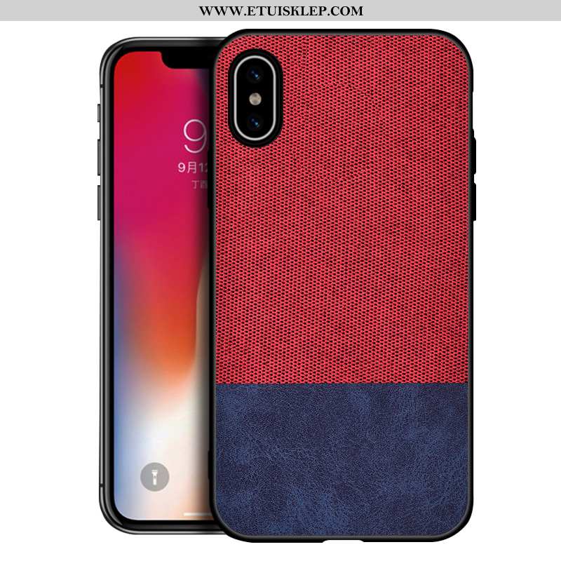 Obudowa iPhone Xs Max Miękki Futerał Szary Etui Nubuku Anti-fall Wzór Sklep