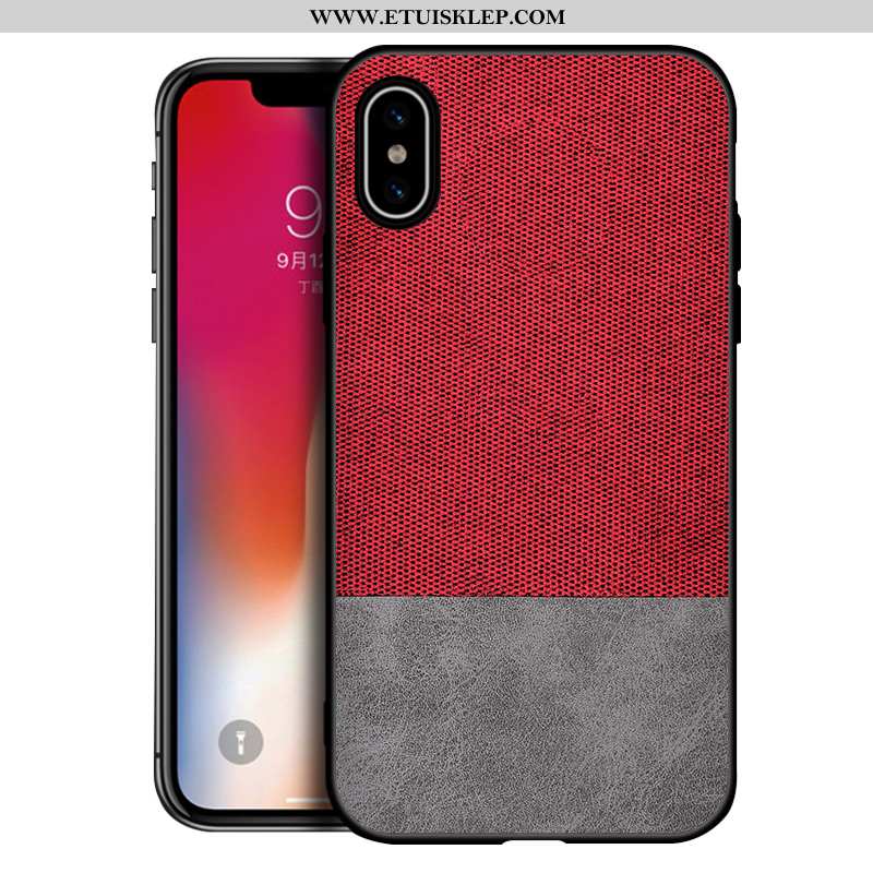 Obudowa iPhone Xs Max Miękki Futerał Szary Etui Nubuku Anti-fall Wzór Sklep