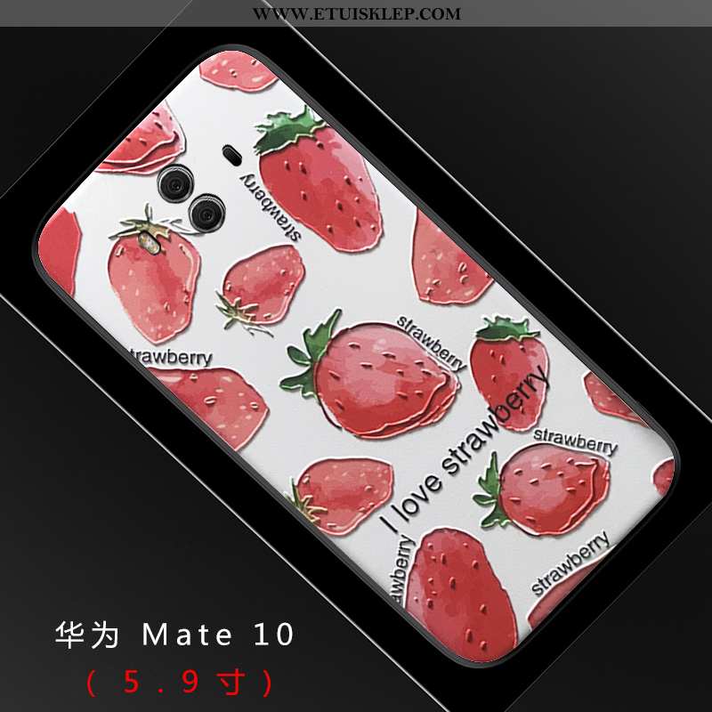 Pokrowce Huawei Mate 10 Piękny Serce Kreatywne Czerwony Relief Nubuku Telefon Komórkowy Oferta