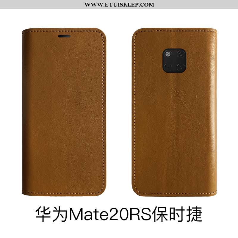 Pokrowce Huawei Mate 20 Rs Skórzane Etui Telefon Komórkowy Futerał Ochraniacz Czarny Obudowa Sklep
