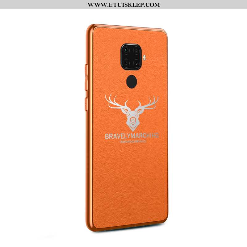 Pokrowce Huawei Mate 30 Lite Wzór Etui Moda Ochraniacz Skóra Pomarańczowy Biznes Tanie