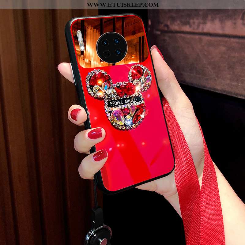 Pokrowce Huawei Mate 30 Pro Osobowość Telefon Komórkowy Piękny Trendy Czerwony Netto Szkło Anti-fall