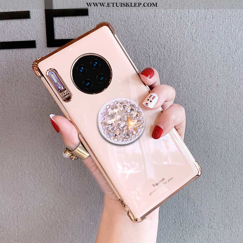 Pokrowce Huawei Mate 30 Pro Rhinestone Czerwony Netto Futerał All Inclusive Anti-fall Miękki Trendy 