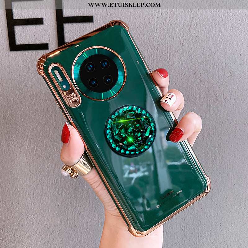 Pokrowce Huawei Mate 30 Pro Rhinestone Czerwony Netto Futerał All Inclusive Anti-fall Miękki Trendy 