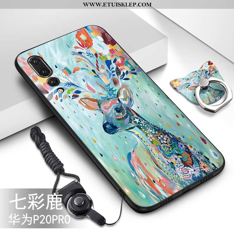Pokrowce Huawei P20 Pro Piękny Etui Telefon Komórkowy Czarny Ochraniacz Kreatywne Wiszące Ozdoby Skl