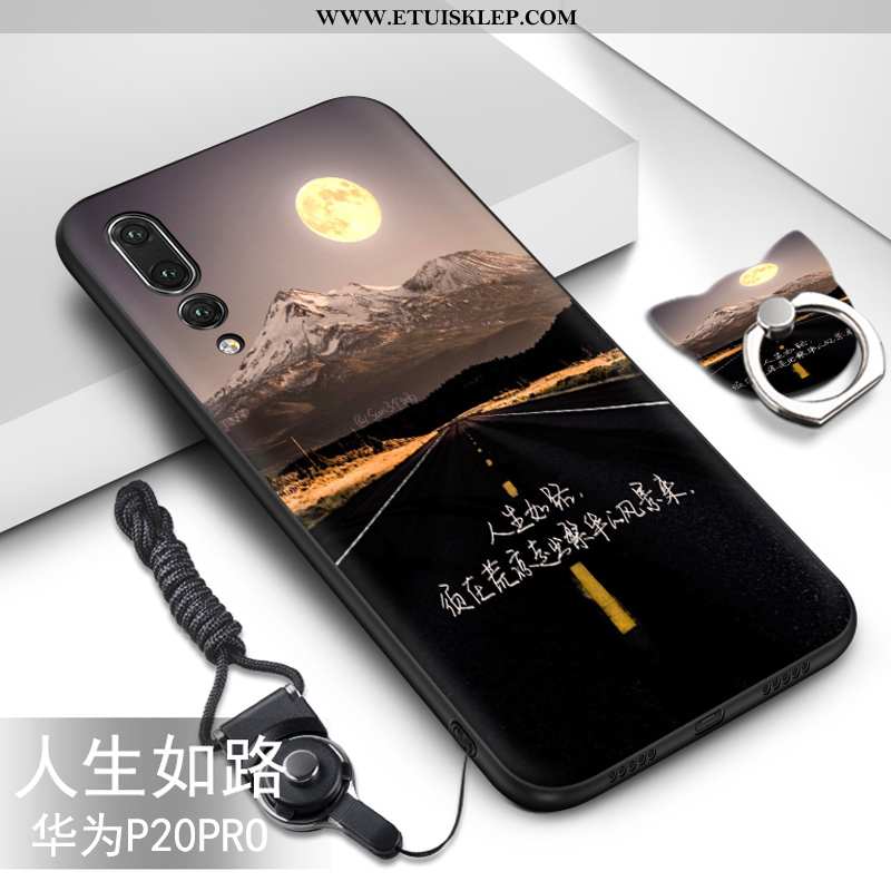 Pokrowce Huawei P20 Pro Piękny Etui Telefon Komórkowy Czarny Ochraniacz Kreatywne Wiszące Ozdoby Skl