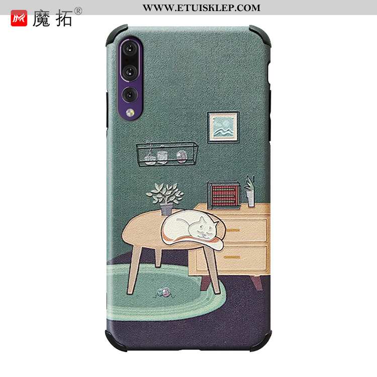 Pokrowce Huawei P20 Pro Trendy Etui Kotek Piękny Niebieski Futerał Ochraniacz Na Sprzedaż