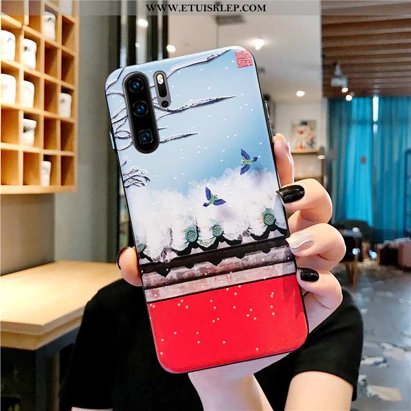 Pokrowce Huawei P30 Pro Kreatywne Telefon Komórkowy Wiatr Trendy Crane Ochraniacz Piękny Tani