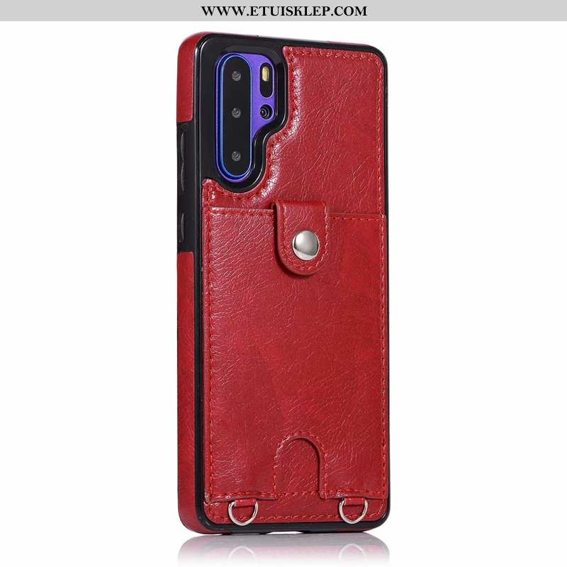 Pokrowce Huawei P30 Pro Ochraniacz Wino Czerwone Anti-fall Telefon Komórkowy Futerał Karta Wisząca S