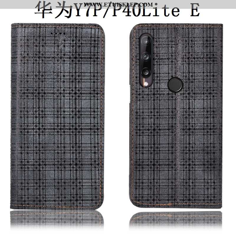 Pokrowce Huawei P40 Lite E Wzór Krata Obudowa Etui Futerał Telefon Komórkowy Szary Tani