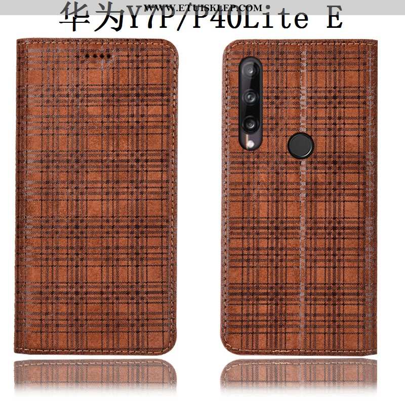Pokrowce Huawei P40 Lite E Wzór Krata Obudowa Etui Futerał Telefon Komórkowy Szary Tani