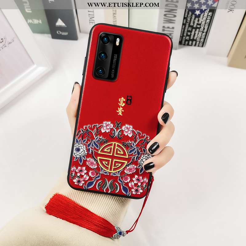 Pokrowce Huawei P40 Miękki Futerał Etui Czerwony Telefon Komórkowy Tani