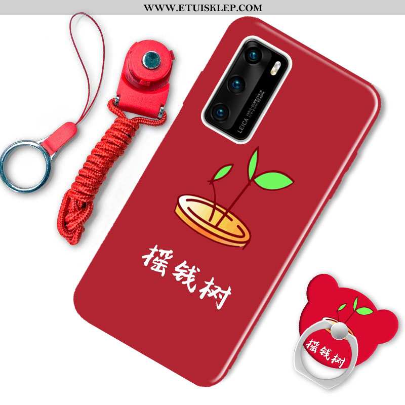 Pokrowce Huawei P40 Piękny Miękki Etui Osobowość Wino Czerwone Telefon Komórkowy Nubuku Sklep