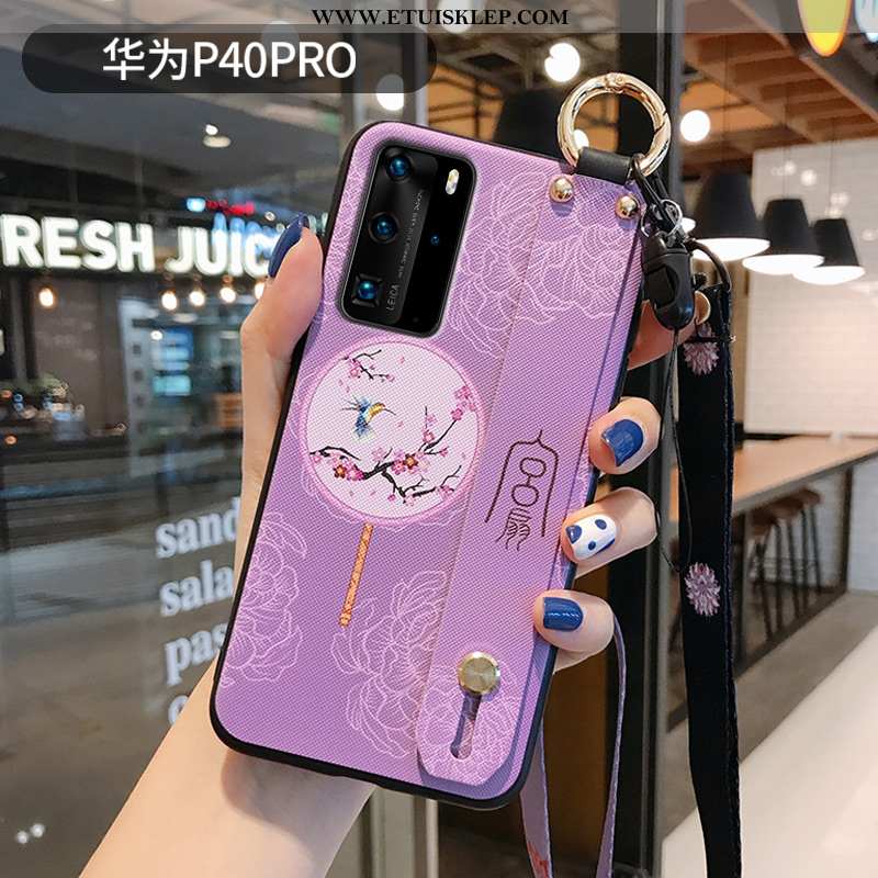 Pokrowce Huawei P40 Pro Silikonowe Chiński Styl Trendy Purpurowy All Inclusive Wiatr Futerał Tani