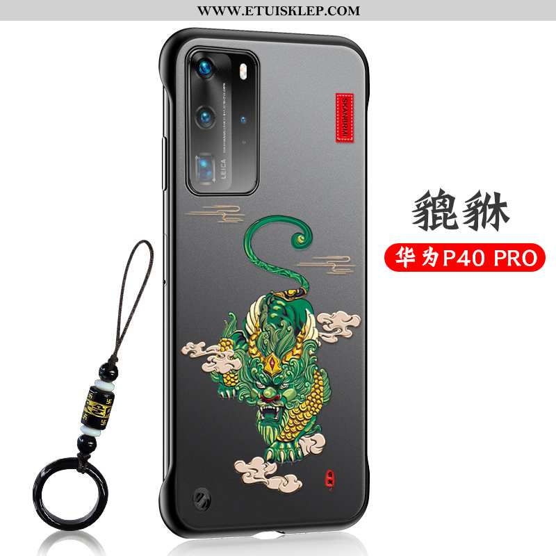 Pokrowce Huawei P40 Pro Trendy Anti-fall Silikonowe Przezroczysty Etui Granica Czerwony Netto Dyskon