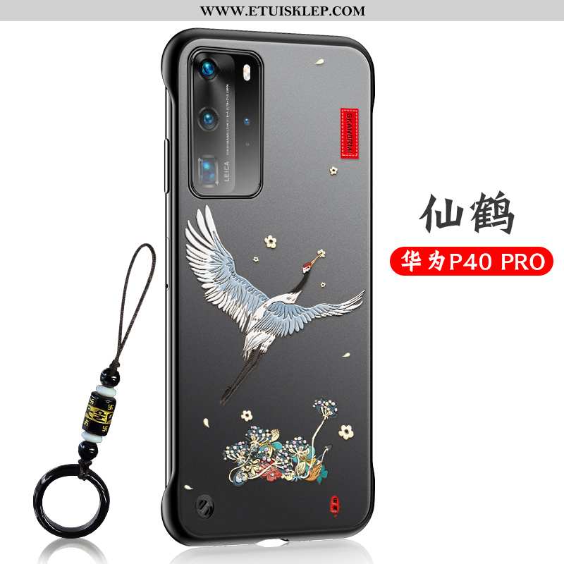 Pokrowce Huawei P40 Pro Trendy Anti-fall Silikonowe Przezroczysty Etui Granica Czerwony Netto Dyskon