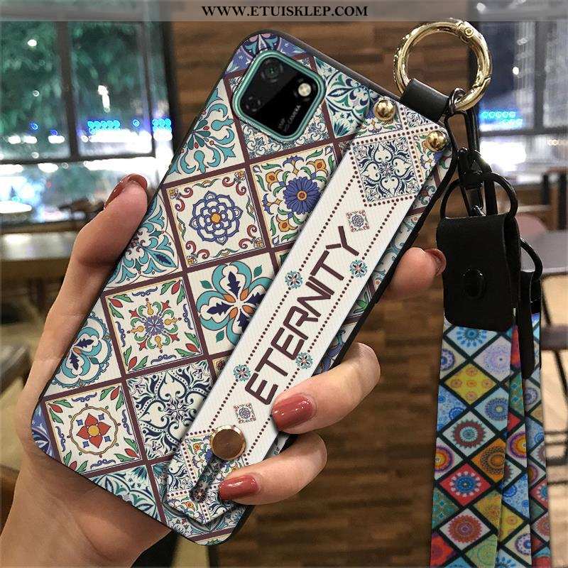 Pokrowce Huawei Y5p Trendy Vintage Telefon Komórkowy Futerał Zielony Etui Wspornik Dyskont