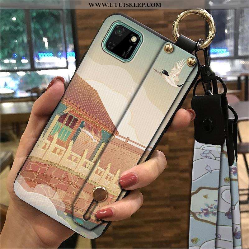 Pokrowce Huawei Y5p Trendy Vintage Telefon Komórkowy Futerał Zielony Etui Wspornik Dyskont