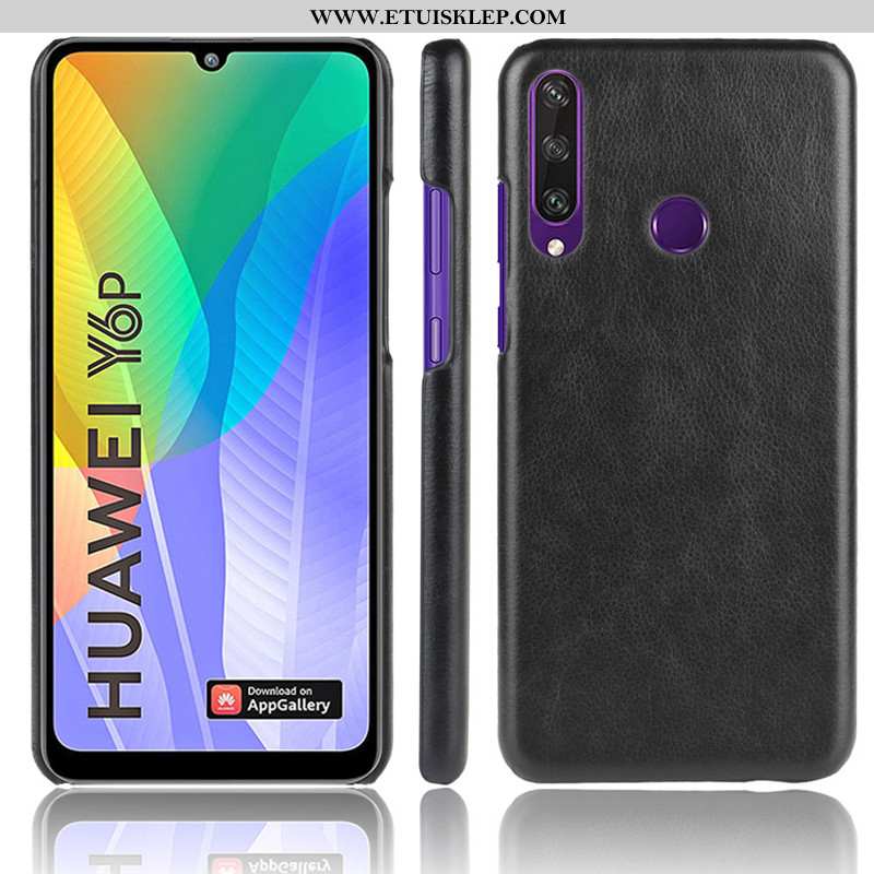 Pokrowce Huawei Y6p Wzór Litchi Telefon Komórkowy Futerał Etui Trudno Dyskont