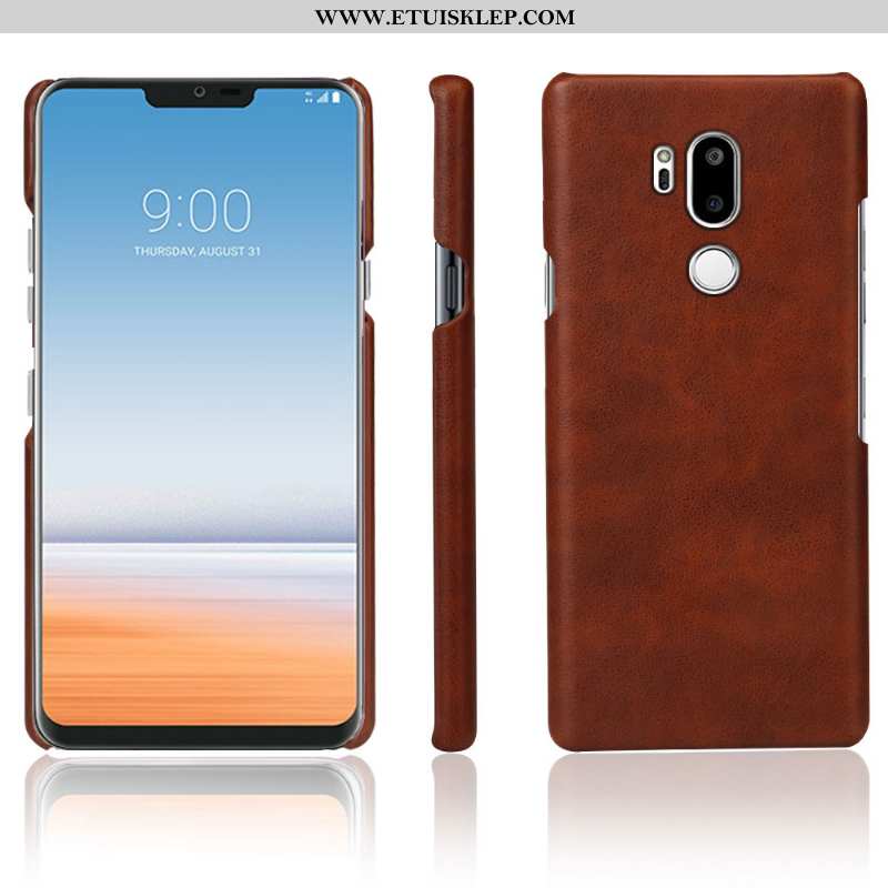 Pokrowce Lg G7 Thinq Skóra Futerał Vintage Ciemno Niebieski Anti-fall Telefon Komórkowy Etui Tanie