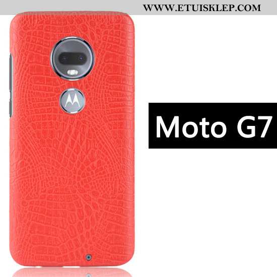 Pokrowce Moto G7 Kreatywne Anti-fall Etui Biznes Telefon Komórkowy Czarny Krokodyl Na Sprzedaż