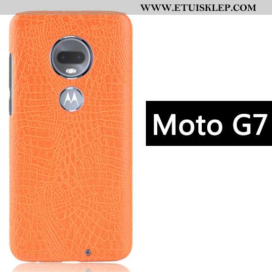 Pokrowce Moto G7 Kreatywne Anti-fall Etui Biznes Telefon Komórkowy Czarny Krokodyl Na Sprzedaż